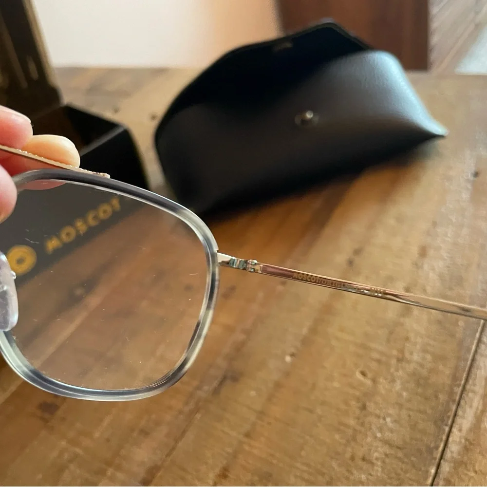 Moscot Originals Macher Grey/Tortoise/Silver Eye Glasses - Picture 8 of 11